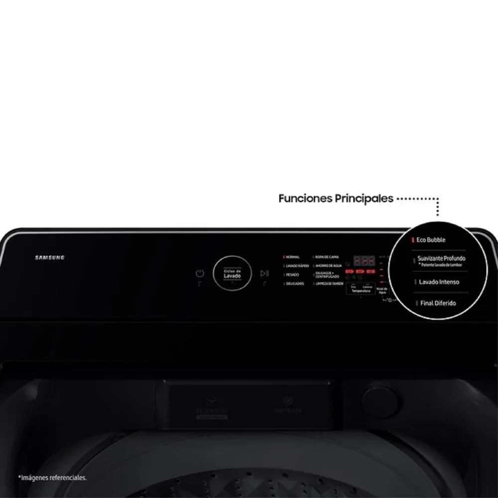 LAVADORA SAMSUNG 19KG ECOBUBBLE WA40F19E7CPE - GRIS GRAFITO - 4