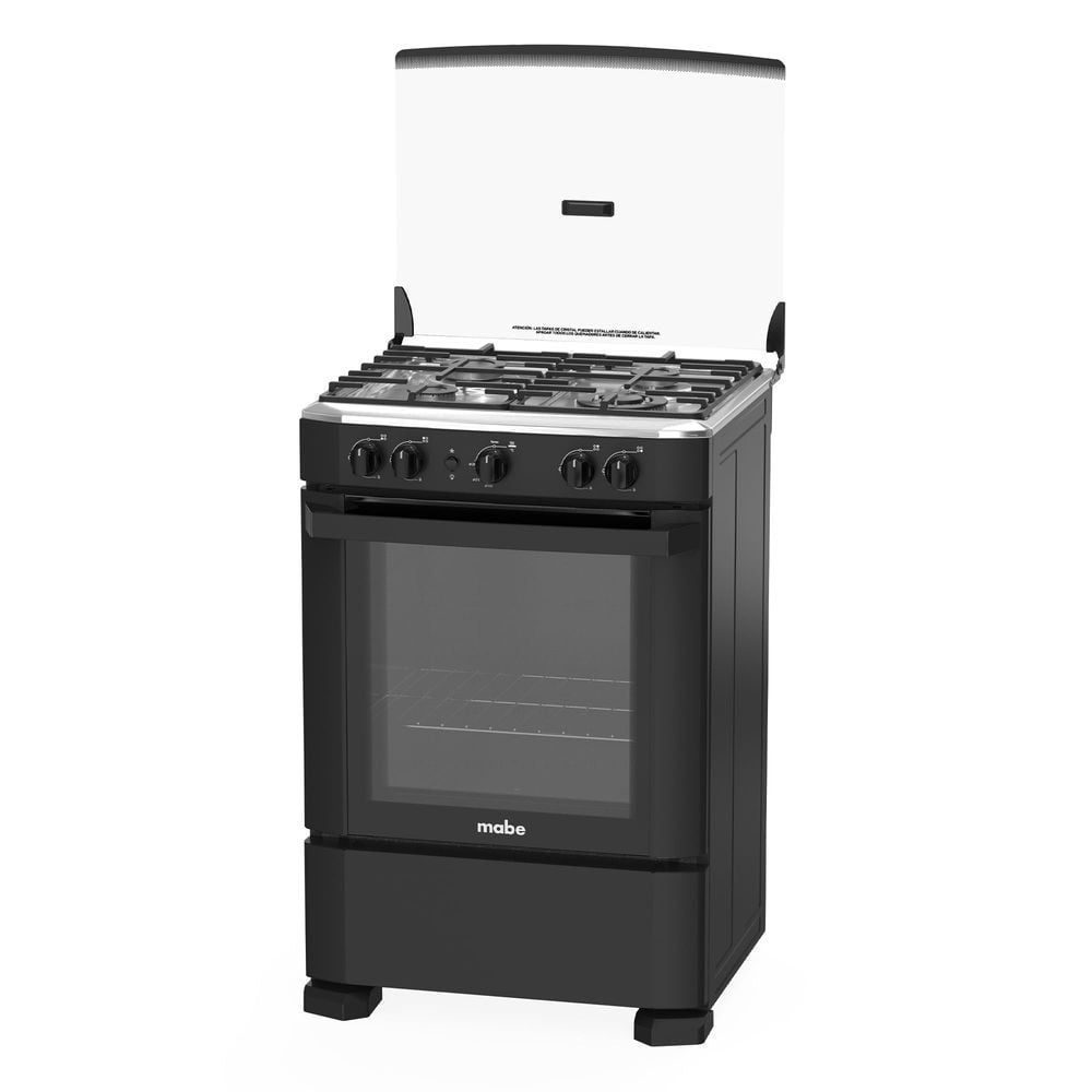 COCINA DE PIE A GAS 4 HORNILLAS CMP6040FN0 MABE NEGRO - 4