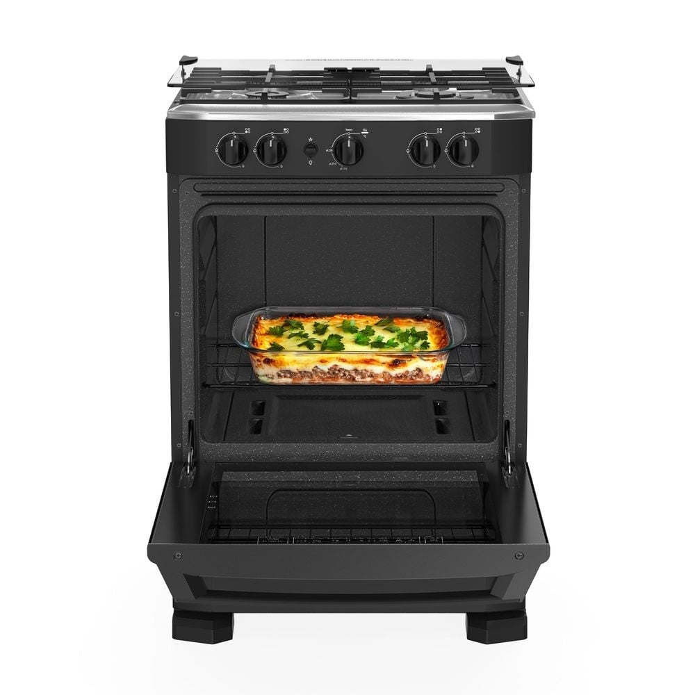COCINA DE PIE A GAS 4 HORNILLAS CMP6040FN0 MABE NEGRO - 5