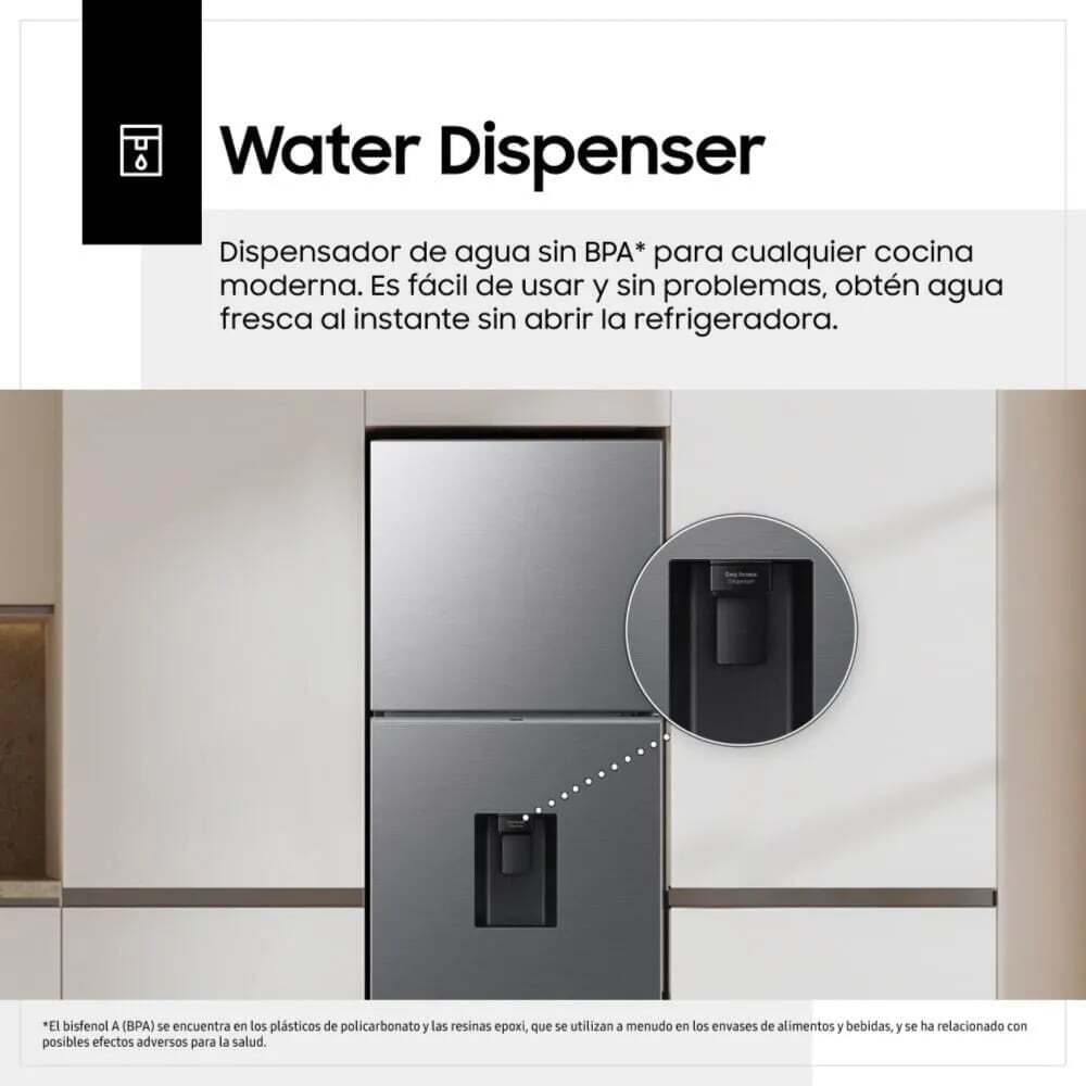 REFRIGERADORA SAMSUNG 301LT TOP FREEZER CON DISPENSADOR RT31DG5220S9PE SILVER - 5