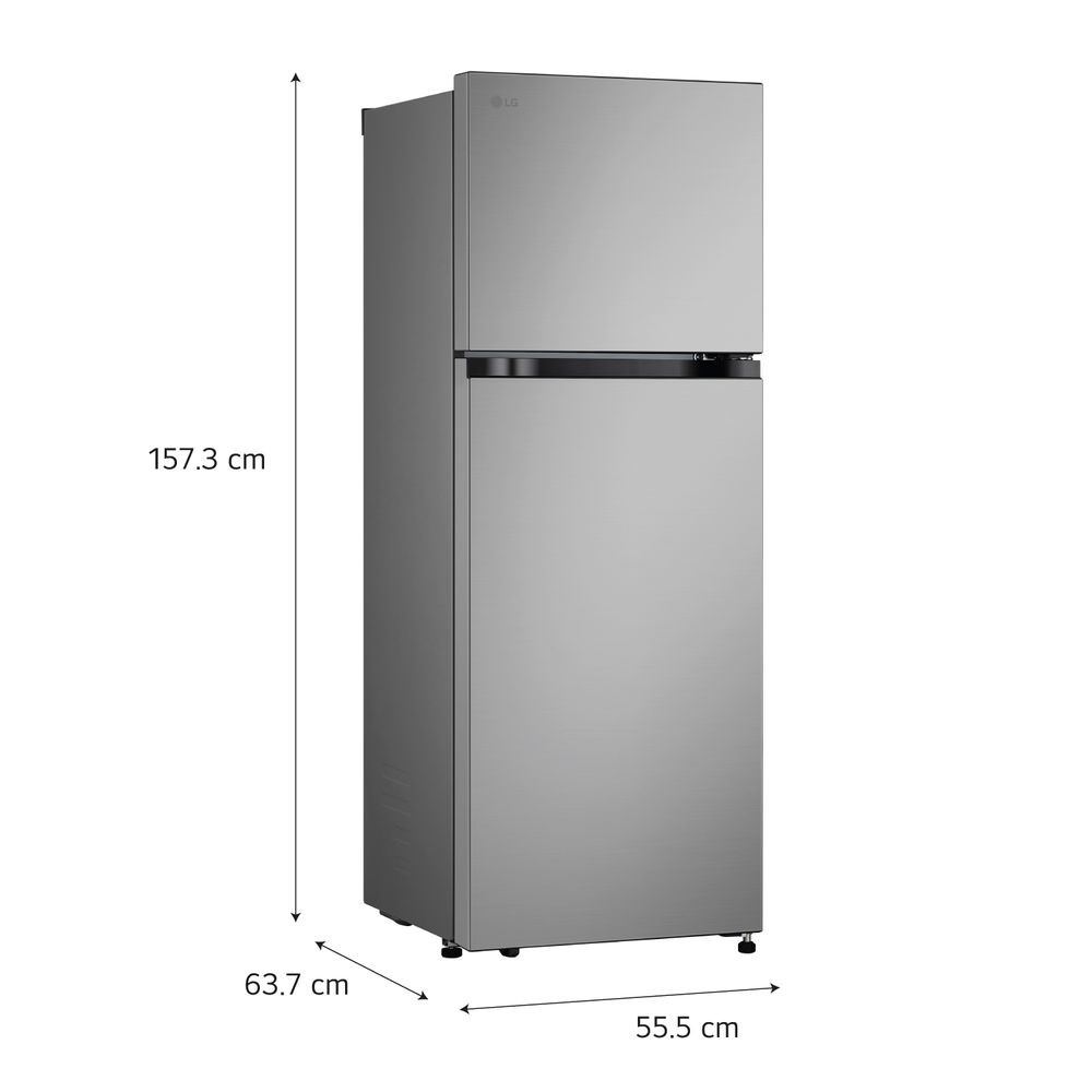 REFRIGERADOR LG VT24BPY TOP FREEZER 241 LITROS NO FROST PLATA - 6