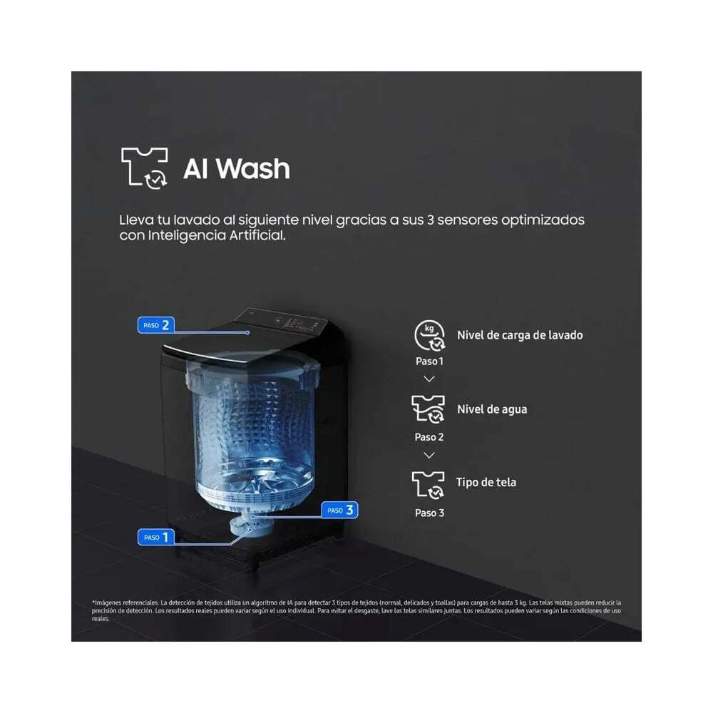 LAVADORA SAMSUNG AI WASH ECOBUBBLE 19KG NEGRA WA80F19S8BPE - 5