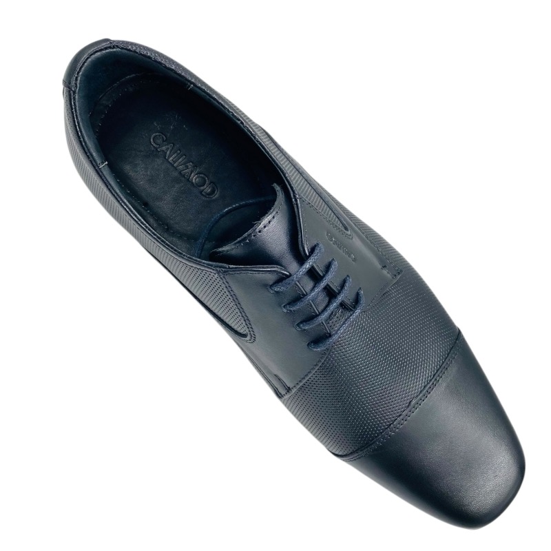 ZAPATOS DE VESTIR HOMBRE CALIMOD CUERO NEGRO MATE I90 - 5