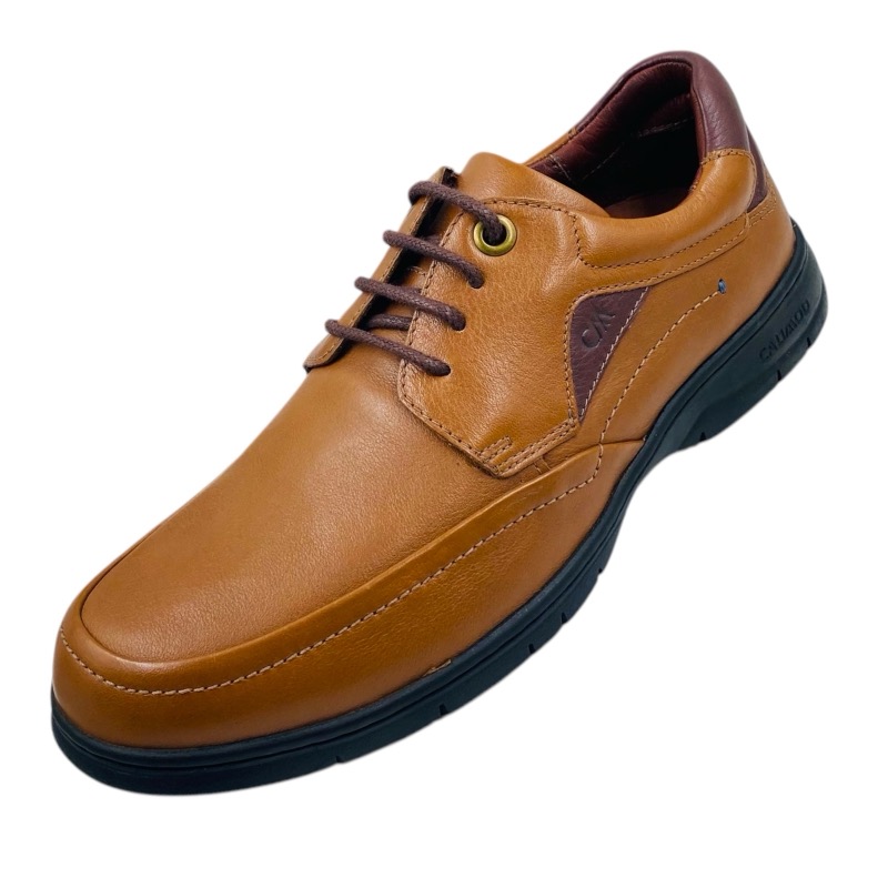 ZAPATOS CASUALES URBANOS HOMBRE CALIMOD CUERO CAMEL 360 - 1