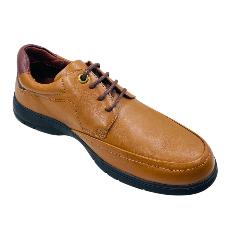 ZAPATOS CASUALES URBANOS HOMBRE CALIMOD CUERO CAMEL 360 - 3