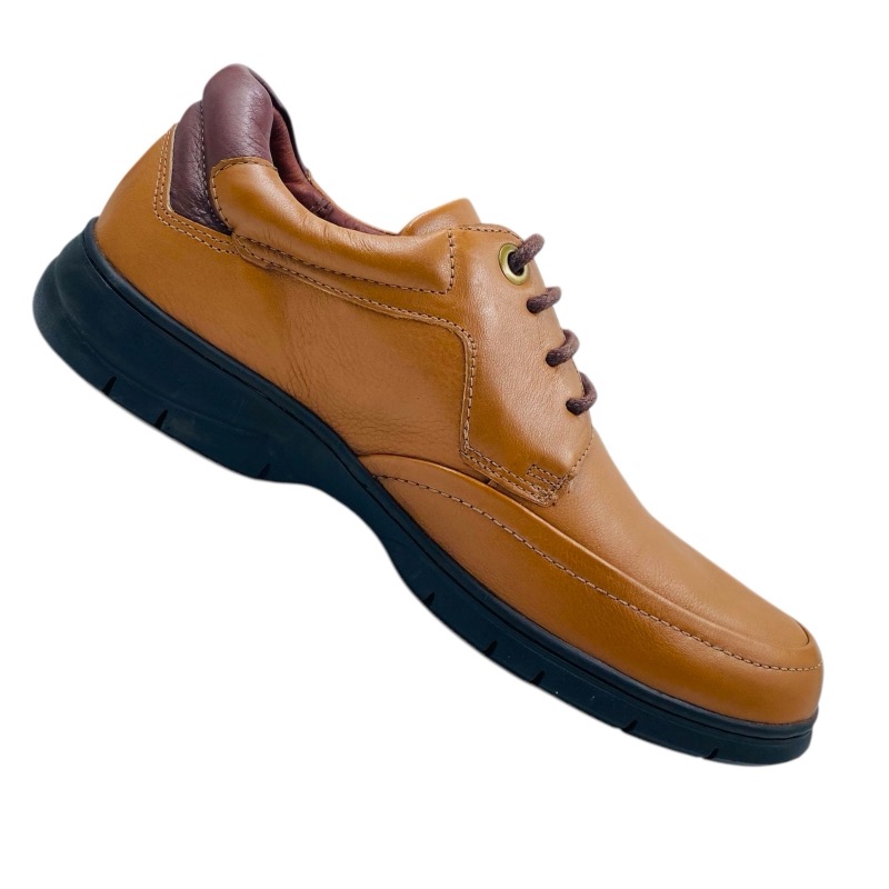 ZAPATOS CASUALES URBANOS HOMBRE CALIMOD CUERO CAMEL 360 - 4