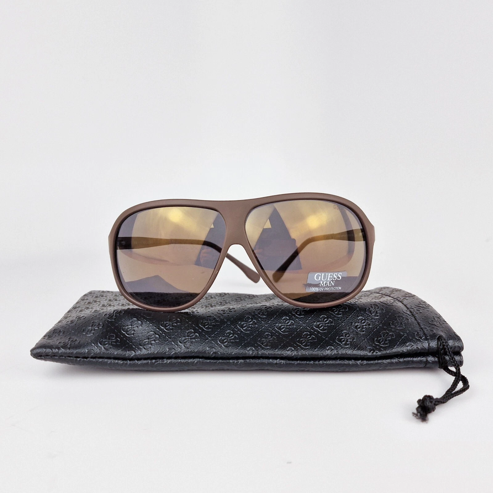 GUESS PARA HOMBRE GU6828-MBRN-6F, MONTURA MARRÓN, PROTECCIÓN UV 100%, - 4