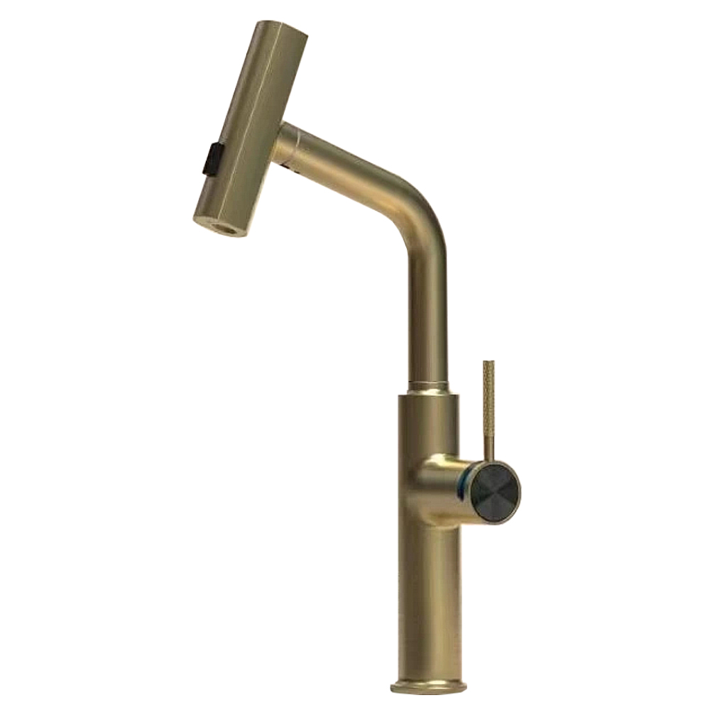 LLAVE HILIVING GMD-LS3 GRIFERIA MONOMANDO DORADO GOLD COCINA CON 3 TIPOS CHORRO - 1