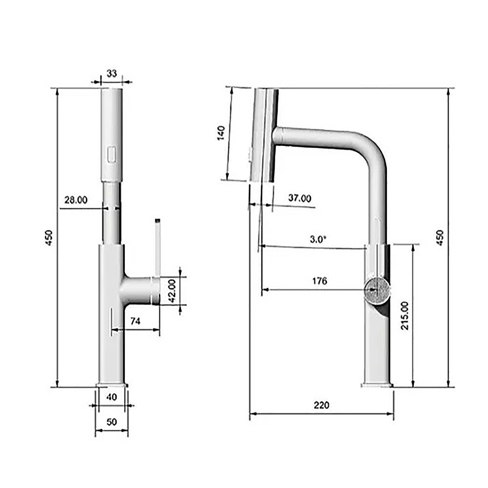 LLAVE HILIVING GMD-LS3 GRIFERIA MONOMANDO DORADO GOLD COCINA CON 3 TIPOS CHORRO - 6
