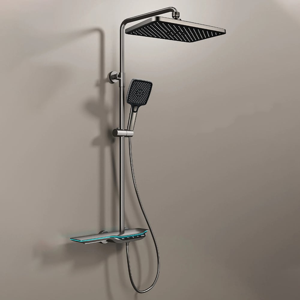 COLUMNA DUCHA HILIVING SD-SPH5 GRIS 5 MULTICHORROS TECLAS PANTALLA DIGITAL LED 126 CM - 3