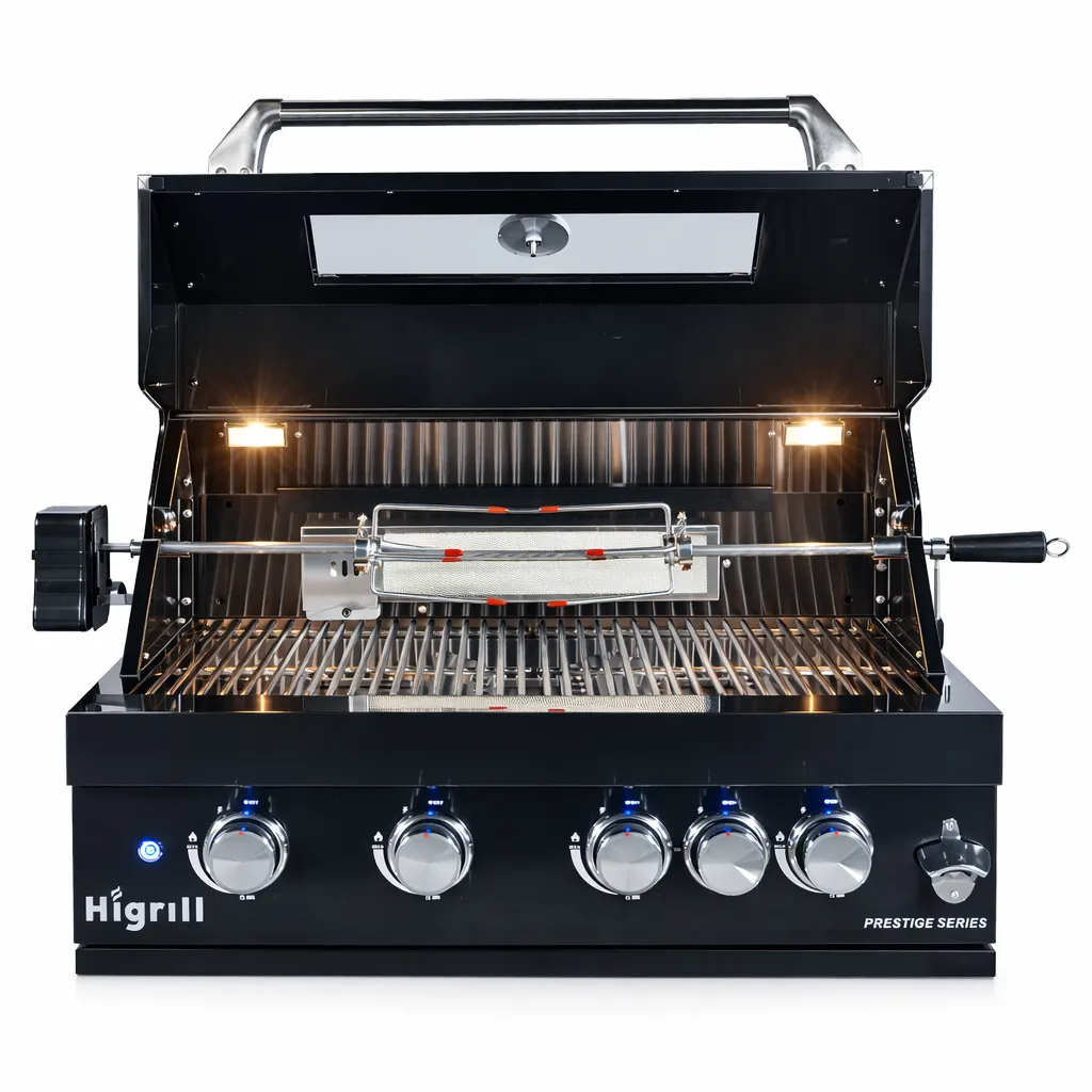 PARRILLA HIGRILL NEGRO A GAS MULTICOCCION 5 QUEMADORES EMBUTIR QUEMADOR INFRARROJO - 2