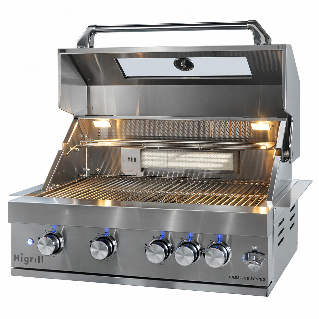 PARRILLA A GAS Y CARBON DE 5 QUEMADORES PARA EMPOTRAR DE ACERO INOXIDABLE 304 CON EQUIPAMIENTO HIGRILL FULL - 10