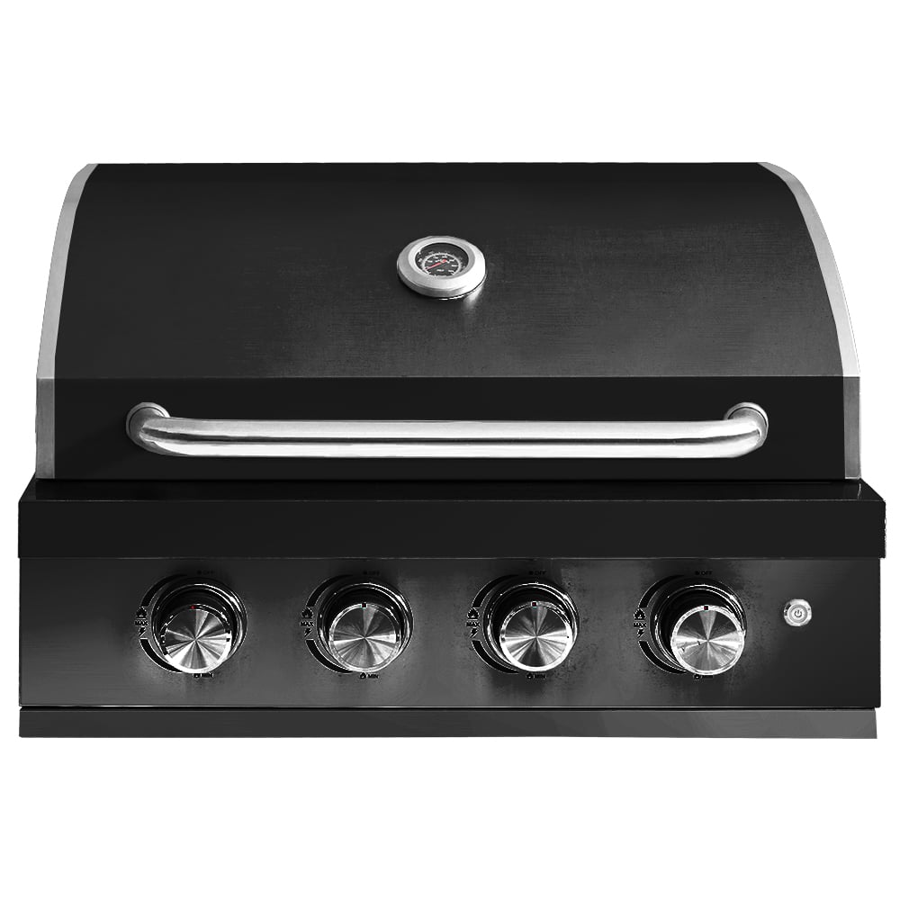 PARRILLA A GAS DE 4 QUEMADORES PARA EMPOTRAR DE ACERO INOXIDABLE 304 NEGRO - 70CM - 1