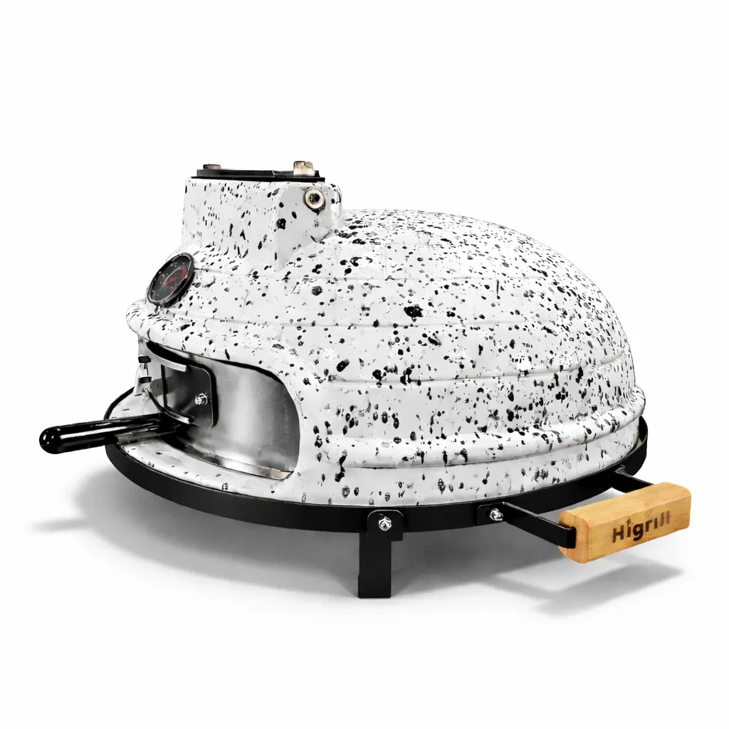 HORNO PIZZERO DE CERÁMICA A LEÑA DE 21' WHITE ACTION PAINT - 2