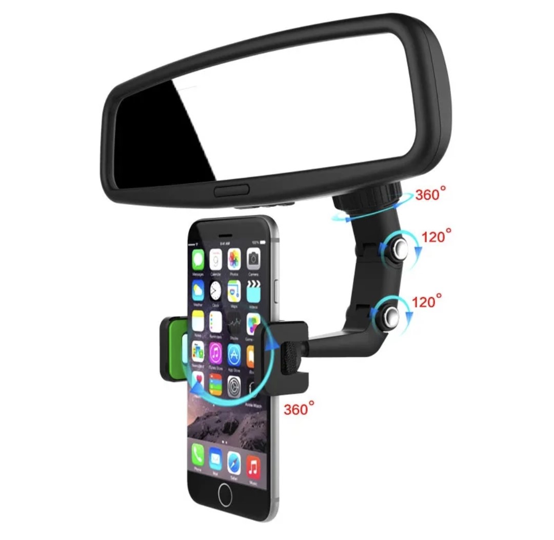 SOPORTE DE CELULAR PARA AUTO MULTIFUNCIONAL CON ROTACIÓN DE 360° - 2