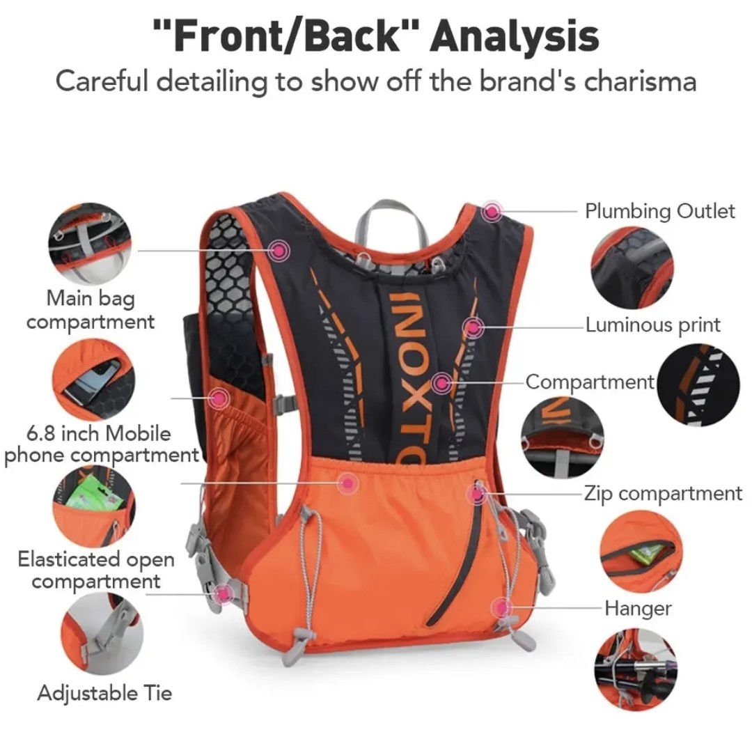 CHALECO HIDRATACIÓN CORRER BICICLETA MARATÓN 5L - 6