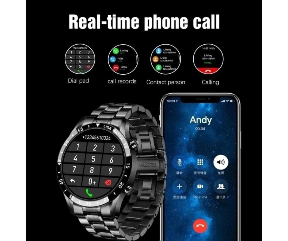 RELOJ INTELIGENTE SMARTWATCH RELOJ DEPORTIVO TÁCTIL TODO EN UNO - 3