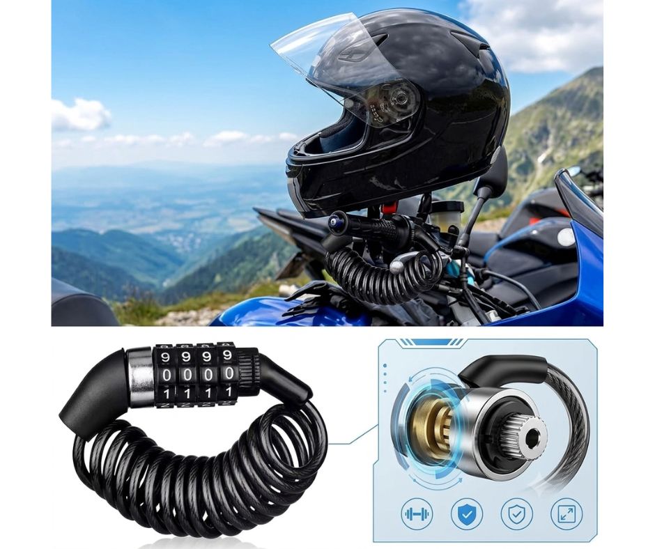 CADENA ANTIRROBO PARA MOTOCICLETA Y BICICLETA - 1