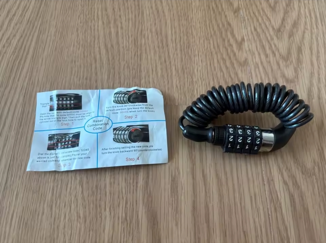 CADENA ANTIRROBO PARA MOTOCICLETA Y BICICLETA - 10