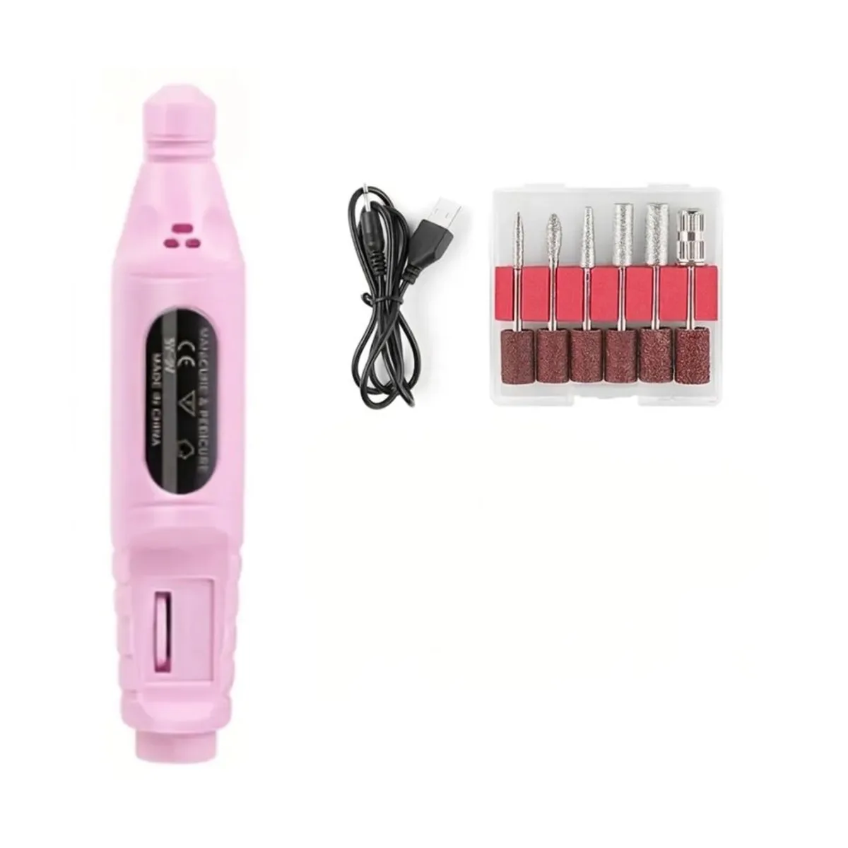 PULIDOR DE UÑAS ELÉCTRICO MANICURA PEDICURA + KIT DE PULIDO - 6