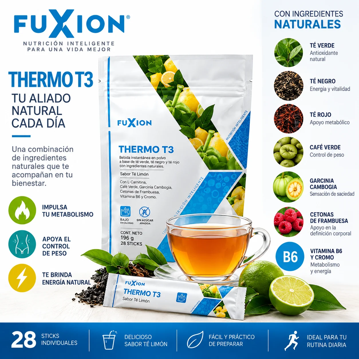 SUPLEMENTO FUXION THERMO T3 REDUCE DE PESO EFECTIVAMENTE - 1