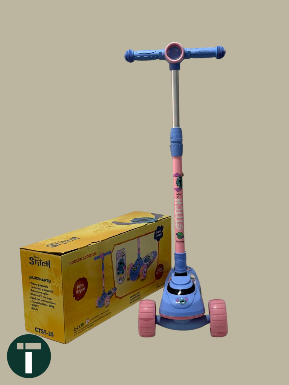 COOLTRI SCOOTER HIDRAULICO CON BLUETOOTH STITCH - 1