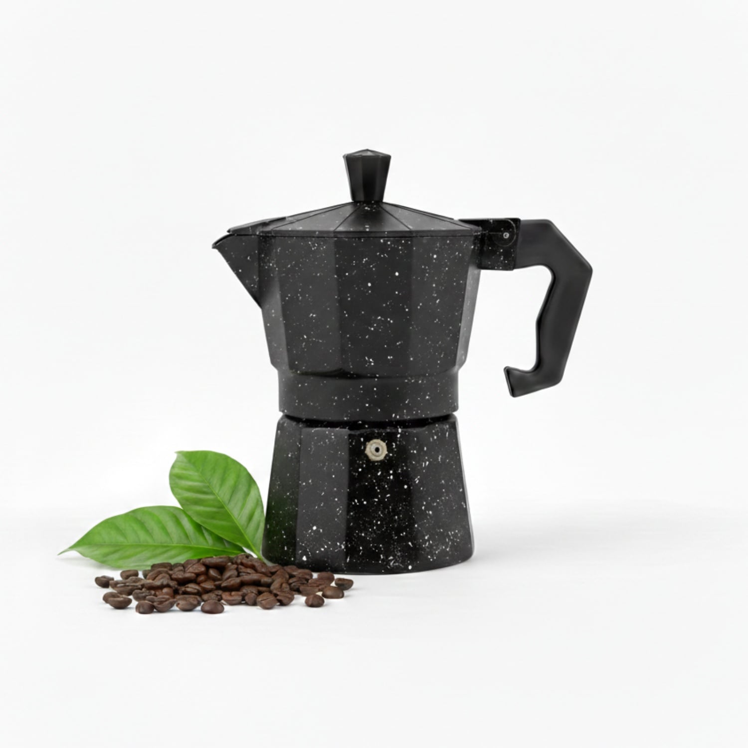 CAFETERA MOKA ITALIANA ESPRESSO DE 3 TAZAS - 150ML COLOR NEGRO - 1
