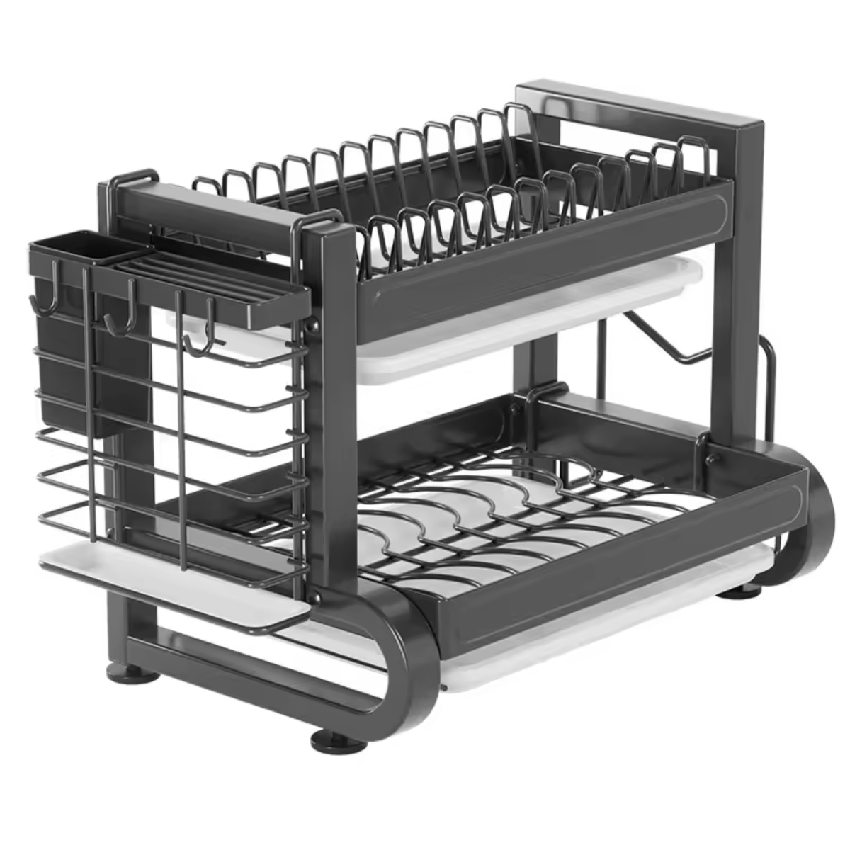 ESCURRIDOR OEM NEGRO SECADOR PLATOS COCINA 2 NIVELES - 1