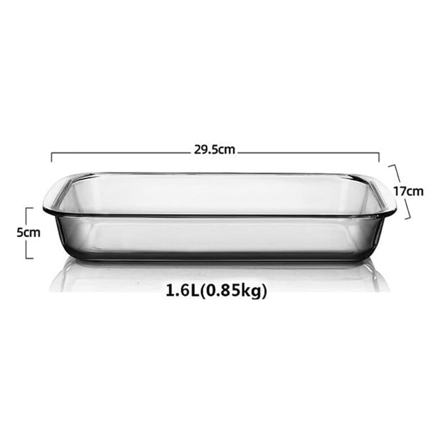 FUENTE BANDEJA PARA HORNO DE VIDRIO TEMPLADO 1.6L - 2