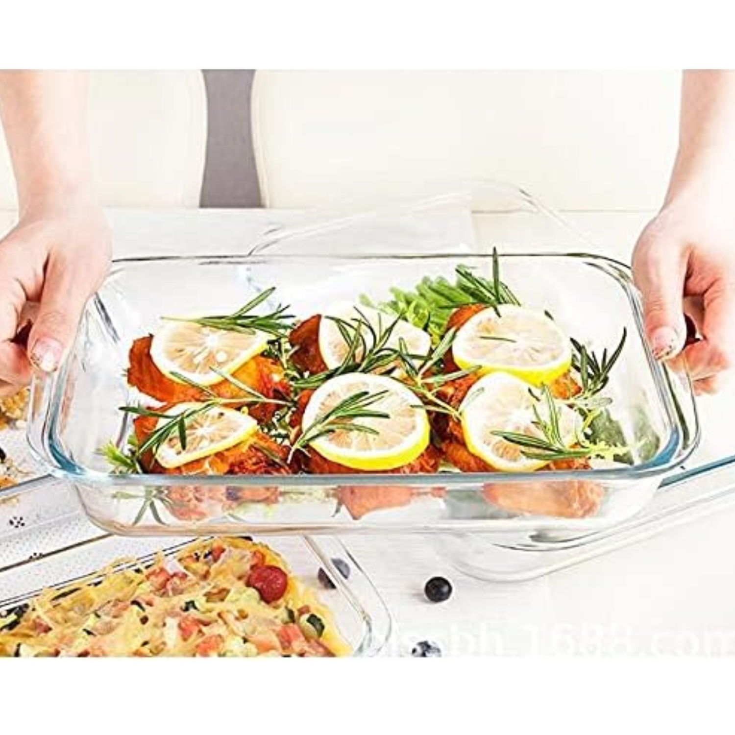FUENTE BANDEJA PARA HORNO DE VIDRIO TEMPLADO 1.6L - 3