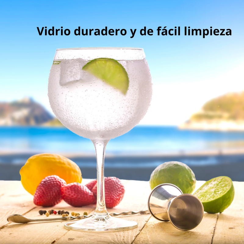 COPA GIN 600ML NADIR VIDRIO RESISTENTE Y VERSÁTIL SET 6 COPAS - 2
