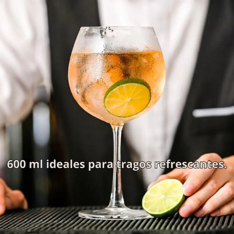 COPA GIN 600ML NADIR VIDRIO RESISTENTE Y VERSÁTIL SET 6 COPAS - 5