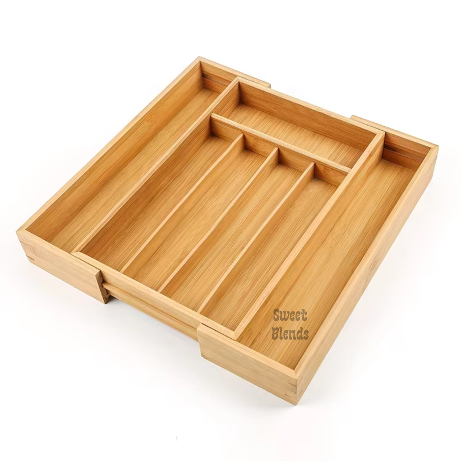 ORGANIZADOR DE CUBIERTOS EXPANDIBLE BAMBÚ SÚPER PRÁCTICO - 1
