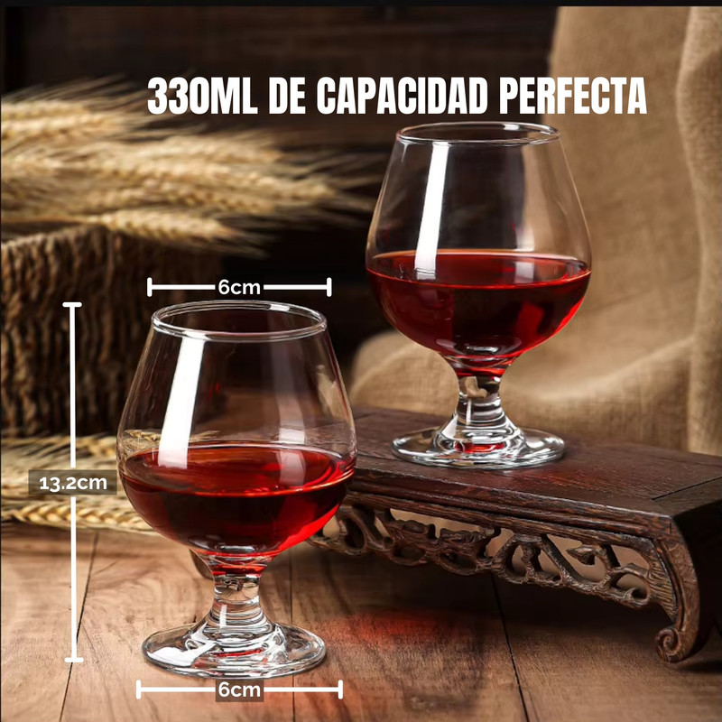 COPA COÑAC 330ML WINDSOR SET X12 NADIR VIDRIO RESISTENTE - 4