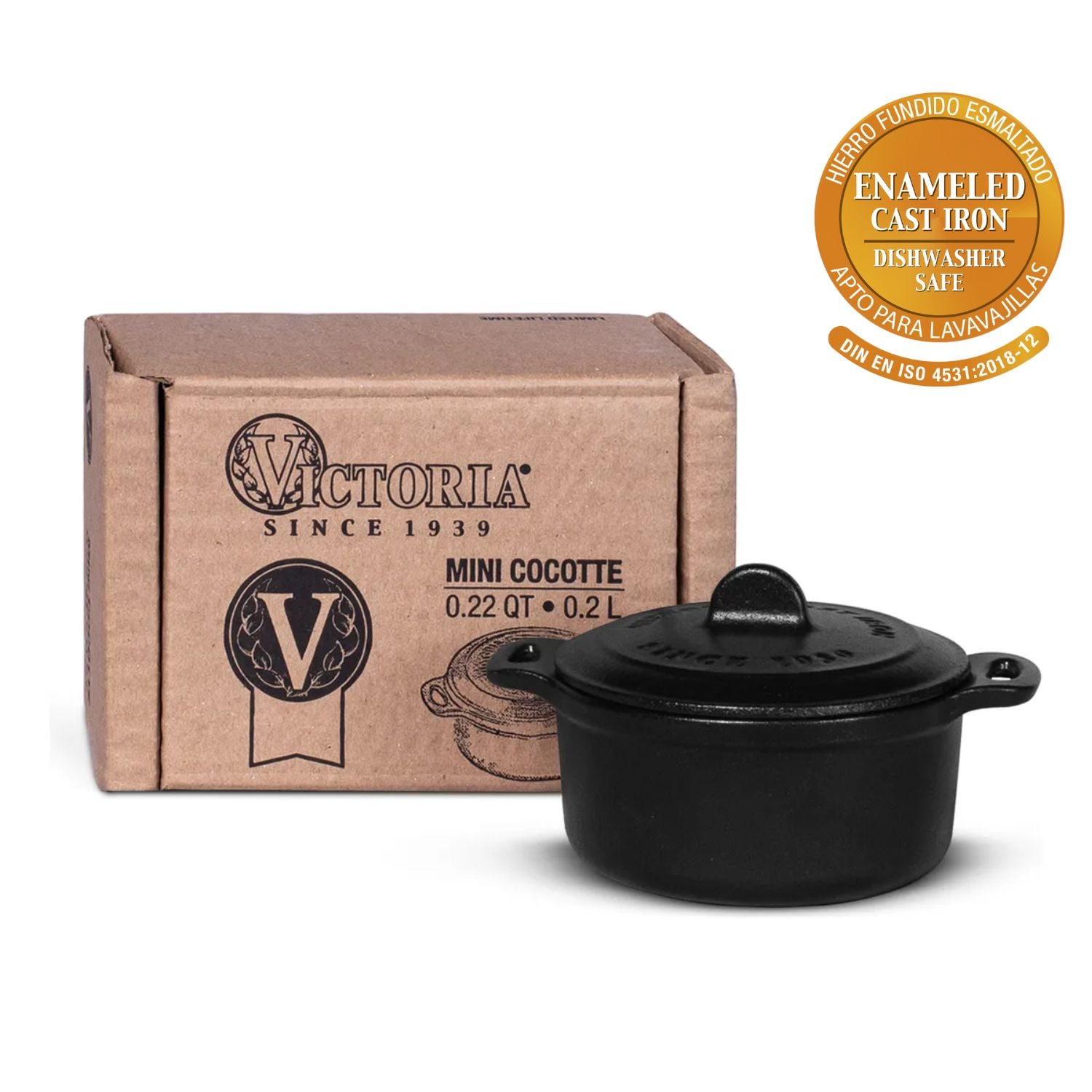 MINI OLLA DE HIERRO FUNDIDO ESMALTADO COCOTTE VICTORIA - 1