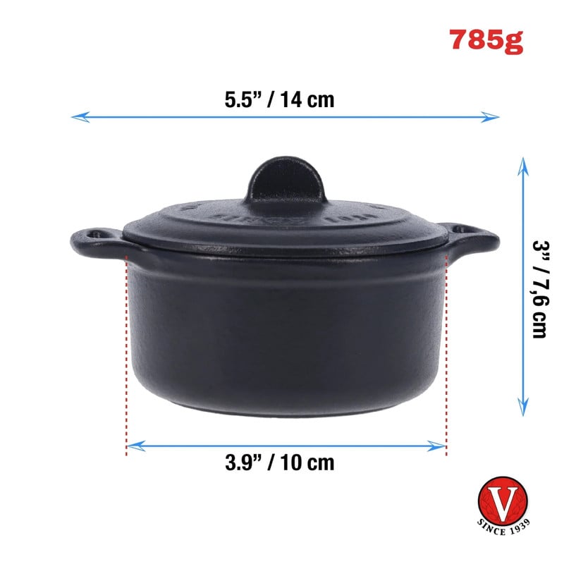 MINI OLLA DE HIERRO FUNDIDO ESMALTADO COCOTTE VICTORIA - 4