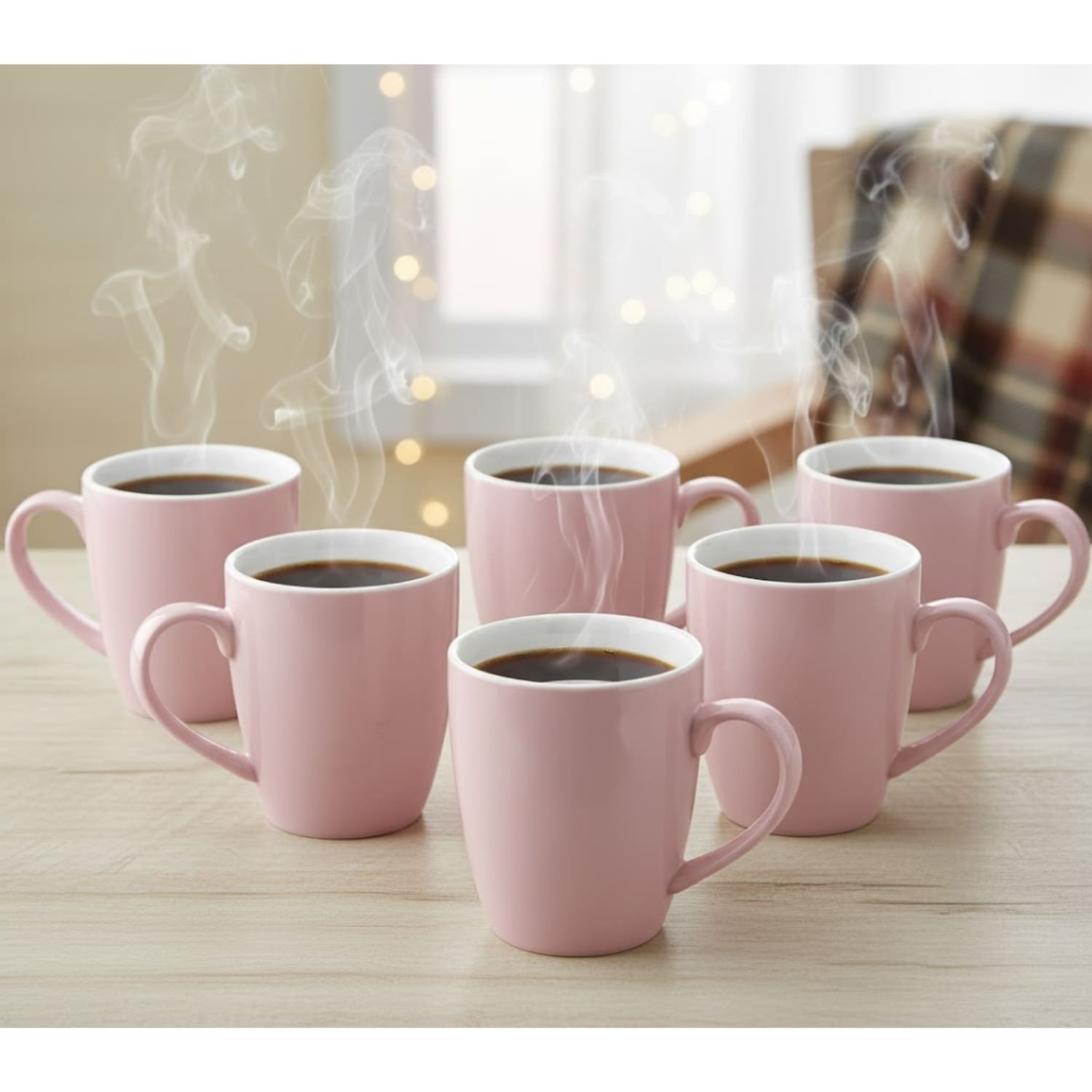 SET DE TAZAS CON FONDO BLANCO 500 ML X6 PZS COLOR LILA - 3