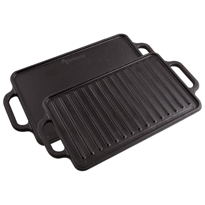 PLANCHA ASADORA HIERRO FUNDIDO ESMALTADA 21X33CM - 1