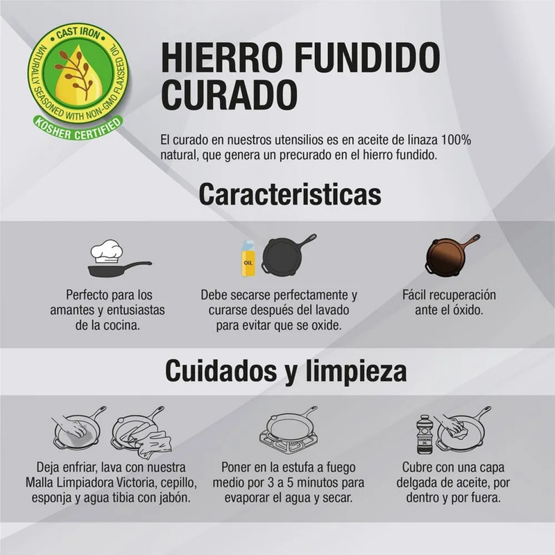 PISADOR DE CARNE PARRILLERO VICTORIA HIERRO FUNDIDO CURADO - 6