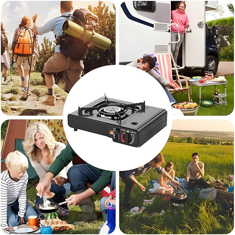 ESTUFA PORTÁTIL IDEAL PARA CAMPING + 2 CARTUCHOS 485ML - 2