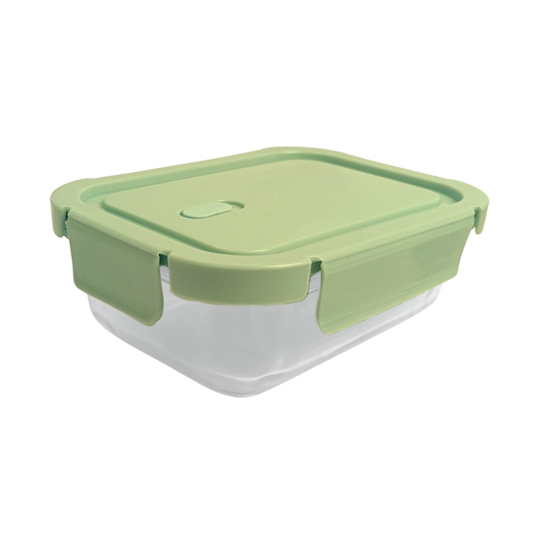 TAPER DE VIDRIO 700ML HERMÉTICO Y PRÁCTICO 3 UNIDADES VERDE - 6