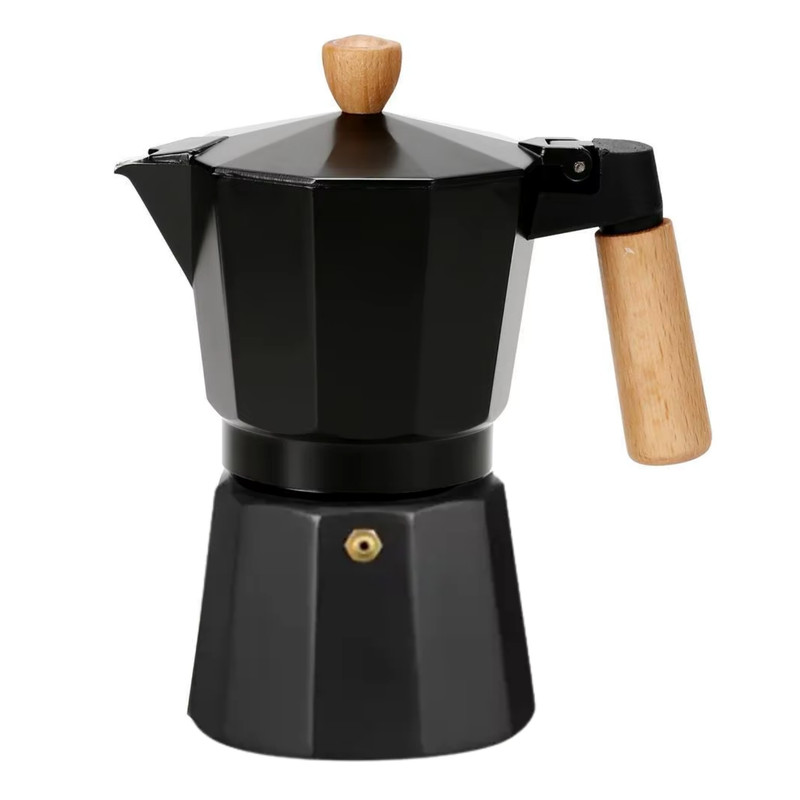 CAFETERA MOKA ITALIANA ELEGANTE NEGRO 6 TAZAS – 300ML - 1