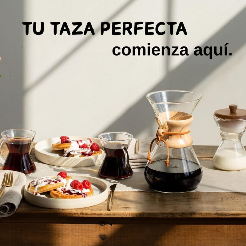 CAFETERA CHEMEX VIDRIO BOROSILICATO CON FILTRO 600ML - 3