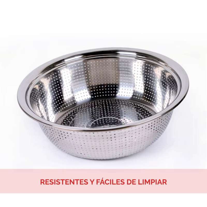 ESCURRIDORES DE ACERO INOXIDABLE PARA COCINA X5 - 5