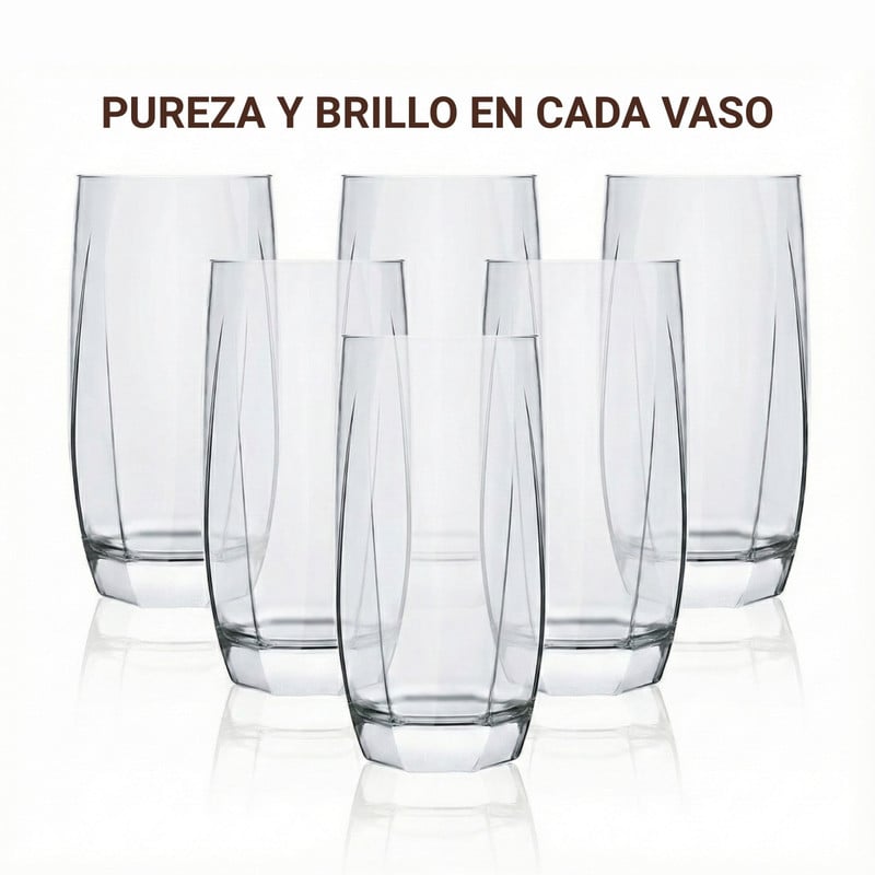 VASOS CAPRI NADIR 425ML DE VIDRIO SET X6 - 2
