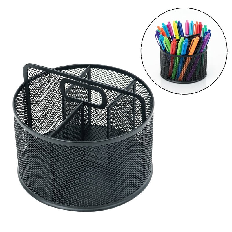 ORGANIZADOR DE ESCRITORIO ROTATIVO 5 COMPARTIMENTOS - 1
