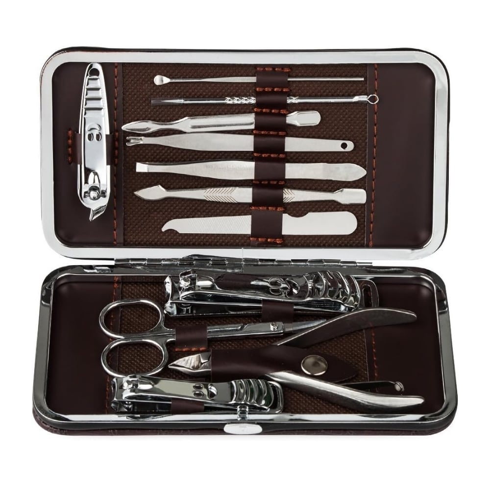 KIT CORTAÚÑAS PEDICURE Y MANICURE 12PIEZAS ACERO INOXIDABLE - 3