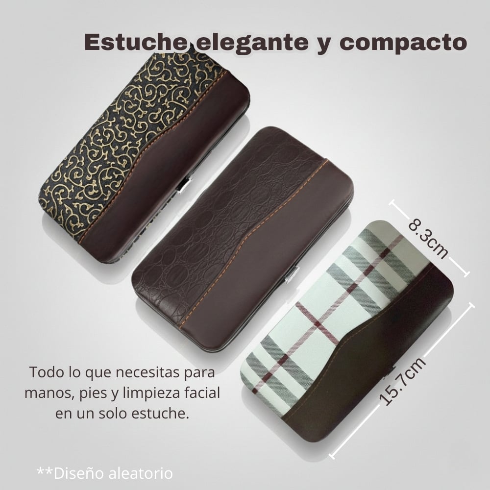 KIT CORTAÚÑAS PEDICURE Y MANICURE 12PIEZAS ACERO INOXIDABLE - 5