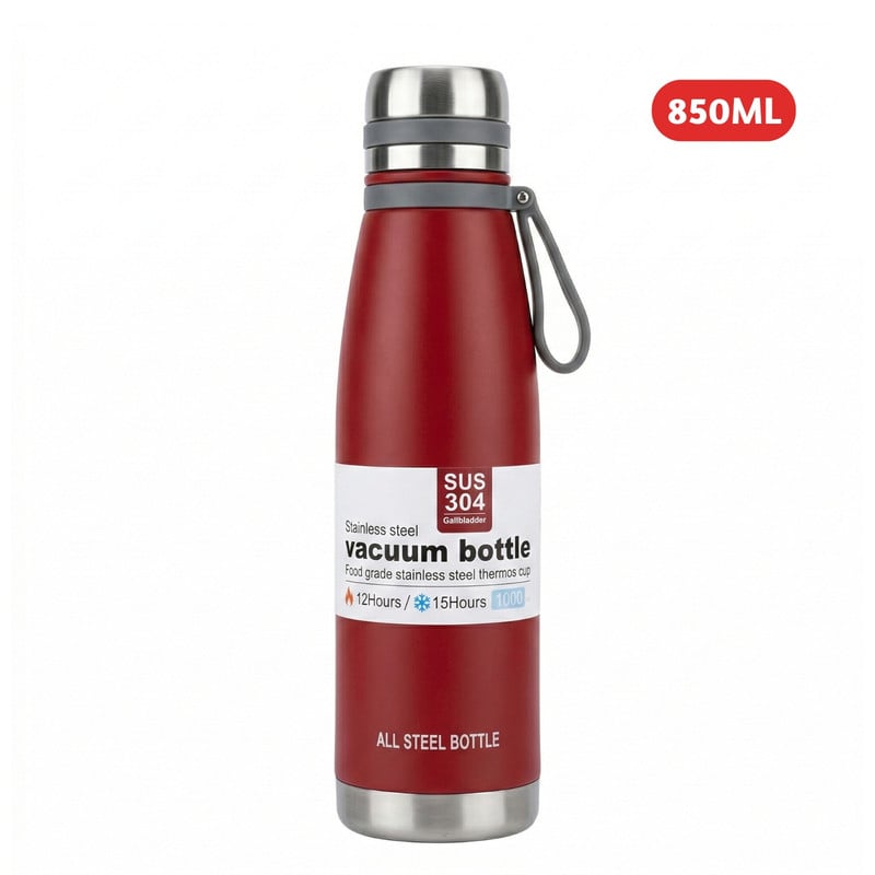 TERMO TOMATODO DE 850 ML ACERO INOXIDABLE COLOR ROJO - 1