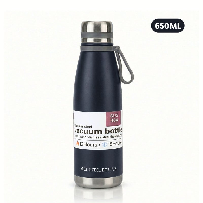 TERMO TOMATODO DE 650 ML ACERO INOXIDABLE COLOR AZUL - 1